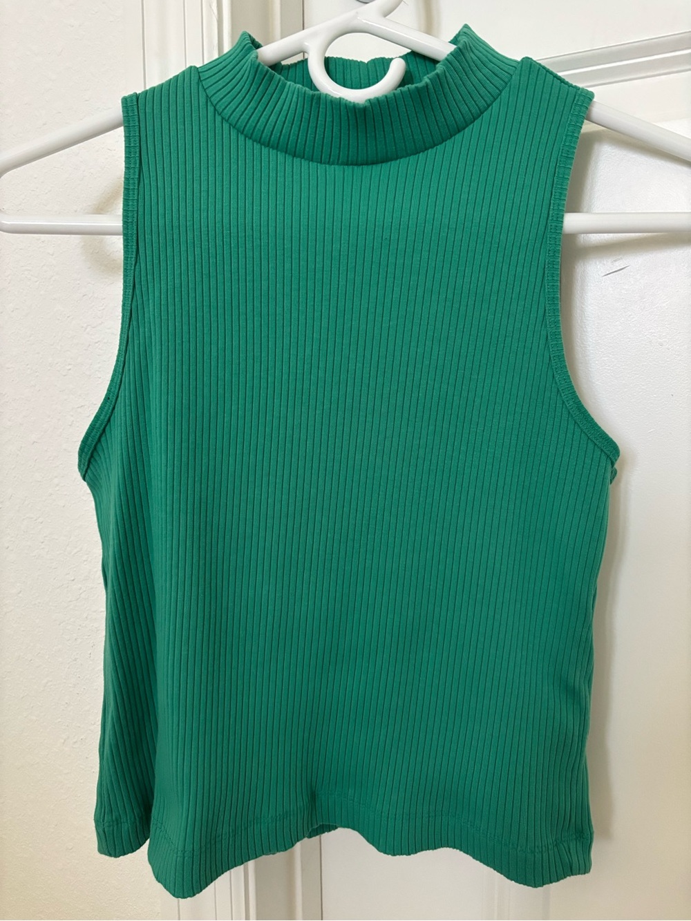 Old Navy Ribbed Mock Neck Tank Top - Emerald Green